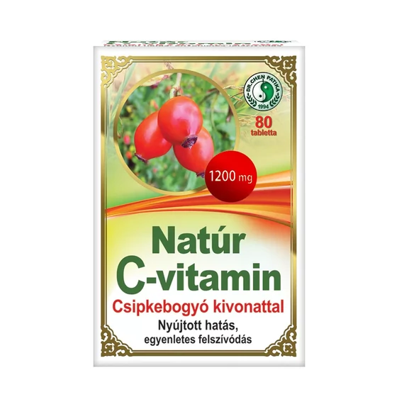 Dr.Chen - Natúr C-vitamin Csipkebogyóval tabletta - 80db