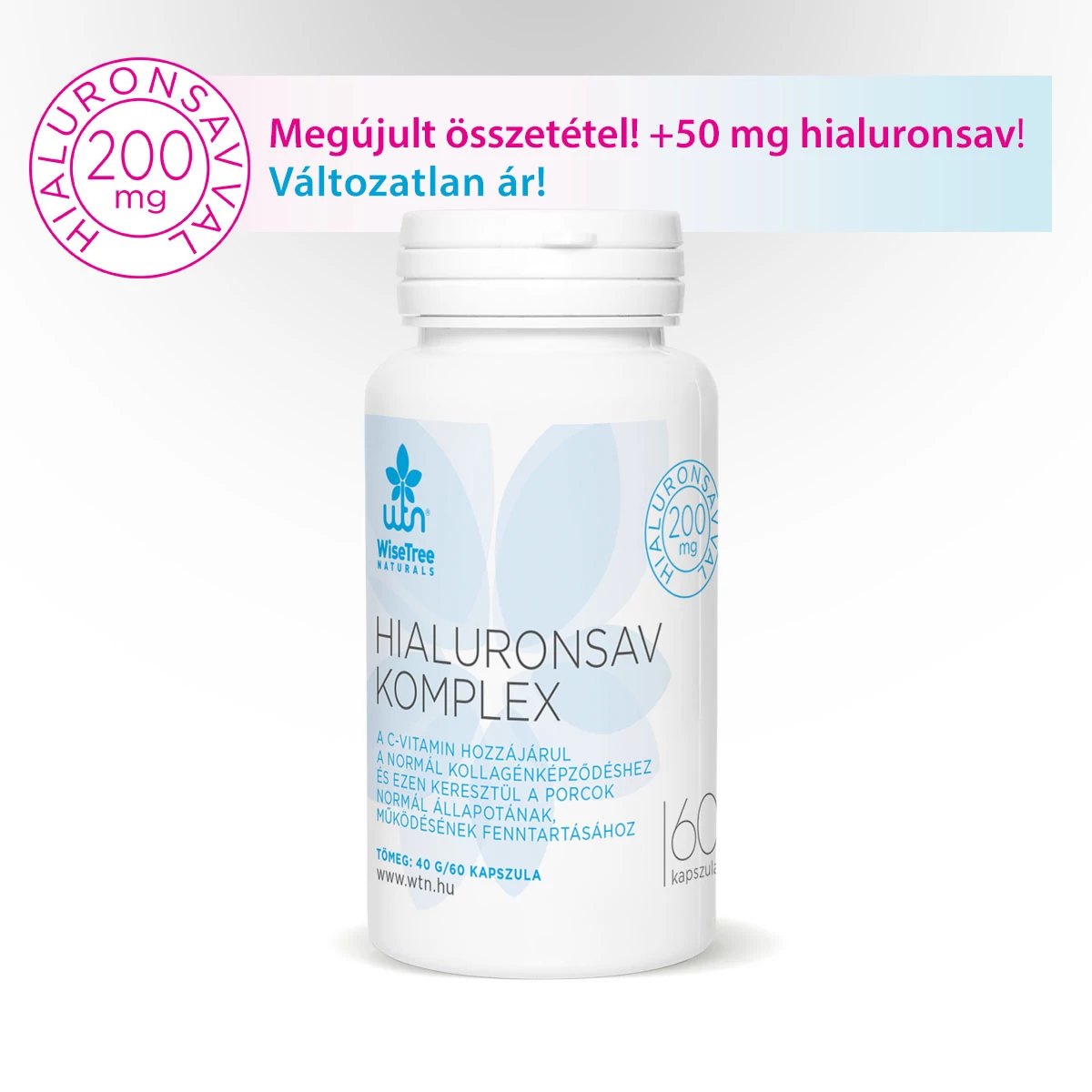 WTN - Hialuronsav komplex - 60 db kapszula